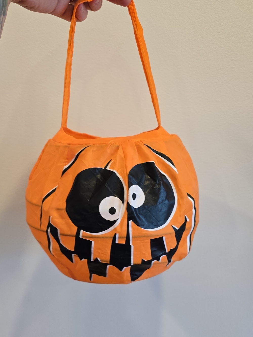 Vintage Kids Halloween Pumpkin Trick-or-Treat Bag - Orange